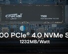 150 Euro für das 2TB-Modell sind der aktuell günstigste Preis für die T500 SSD (Bild: Crucial)