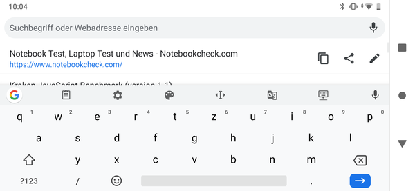 Tastatur quer