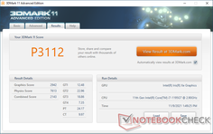 3DMark 11 (Standard-BIOS-Leistungsstufe)