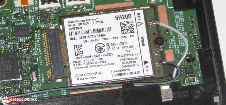 Ein LTE-Modem von Sierra steckt in dem Tablet.