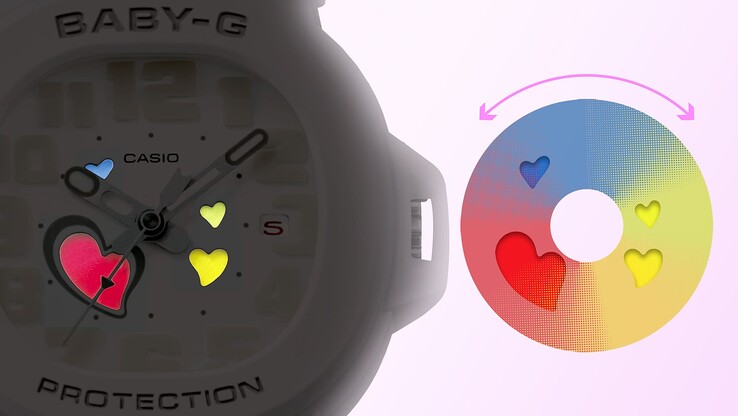 Die Casio G-Shock BGA-10-7A Uhr überzeugt mit einem farbwechselnden Design. (Bildquelle: Casio)